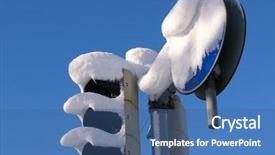  Presentation with light sign - PPT layouts consisting of blnad - road sign and traffic light background and a ocean colored foreground