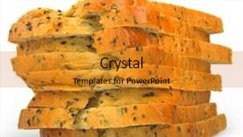  Presentation with stack - Slide set consisting of blnad - stack of sliced bread background and a  colored foreground