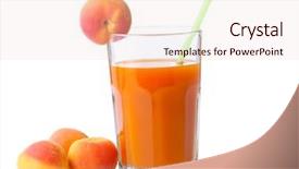  Presentation with apricot - Audience pleasing presentation consisting of bland diet - glass of apricot juice isolated backdrop and a  colored foreground