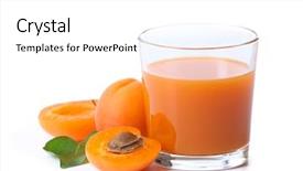  Presentation with apricot - Cool new PPT theme with bland diet - glass of apricot juice isolated backdrop and a white colored foreground