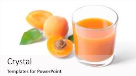  Presentation with apricot - Colorful PPT theme enhanced with bland diet - glass of apricot juice isolated backdrop and a sky blue colored foreground
