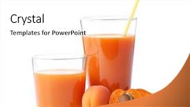  Presentation with apricot - Beautiful slide set featuring bland diet - glass of apricot juice isolated backdrop and a white colored foreground