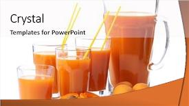  Presentation with aloe vera juice - PPT theme consisting of bland diet - glasses of apricots juice isolated background and a white colored foreground