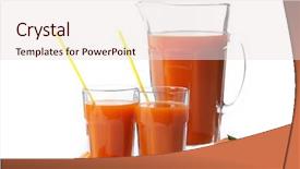  Presentation with aloe vera juice - Slide deck enhanced with bland diet - glasses of apricots juice isolated background and a sky blue colored foreground