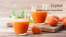  Presentation with juice - Presentation theme featuring bland diet - glasses of apricots juice background and a lemonade colored foreground
