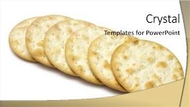 Presentation with diet - PPT theme consisting of bland diet - water crackers isolated on white background and a white colored foreground