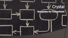  Presentation with mind map diagram - Presentation theme enhanced with blank abstract management scheme flow background and a dark gray colored foreground
