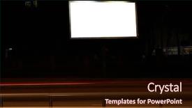  Presentation with street of shanghai on the night - Theme featuring blank advertisement board on street background and a  colored foreground