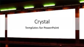  Presentation with advertisement - Presentation design consisting of blank advertisement board on street background and a  colored foreground