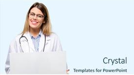  Presentation with medical - Presentation design consisting of blank advertising banner good poster background and a sky blue colored foreground