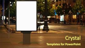  Presentation with advertising - PPT theme consisting of blank advertising billboard background and a tawny brown colored foreground