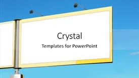  Presentation with sky blue - PPT layouts with blank advertising board on blue background and a  colored foreground