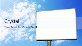  Presentation with blue circuit board solderings - Colorful slide deck enhanced with blank advertising board on blue backdrop and a  colored foreground