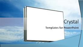  Presentation with blue sky - Theme having blank advertising board on blue background and a  colored foreground