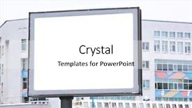  Presentation with airport boarding board - Presentation having blank advertising board on city background and a  colored foreground