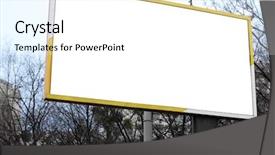  Presentation with city street - Amazing PPT layouts having blank advertising board on city backdrop and a  colored foreground