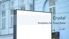  Presentation with city street - Slide deck consisting of blank advertising board on city background and a  colored foreground