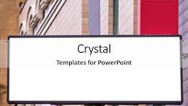  Presentation with city street - Slides having blank advertising board on city background and a  colored foreground