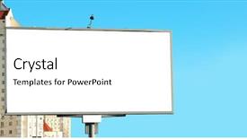  Presentation with city street - Cool new theme with blank advertising board on city backdrop and a white colored foreground