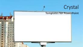  Presentation with airport boarding board - PPT layouts enhanced with blank advertising board on city background and a  colored foreground