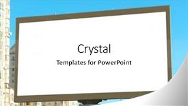  Presentation with city street - Amazing slide deck having blank advertising board on city backdrop and a  colored foreground