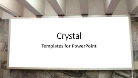  Presentation with advertising - Slide set with blank advertising board on wall background and a white colored foreground