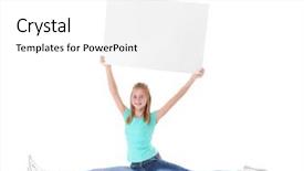  Presentation with kanban board - Colorful presentation enhanced with blank advertising board on white backdrop and a  colored foreground