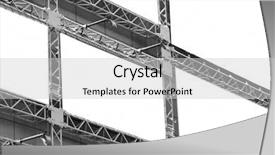  Presentation with advertising alert - Presentation theme having blank advertising boards on city background and a  colored foreground