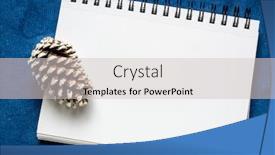  Presentation with pine cone - Amazing slide set having blank-art-sketchbook-with-decorative backdrop and a light gray colored foreground