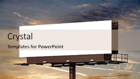  Presentation with blank - Presentation design with blank billboard for you background and a coral colored foreground