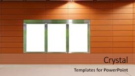  Presentation with station - Colorful theme enhanced with blank billboard in metro station backdrop and a coral colored foreground