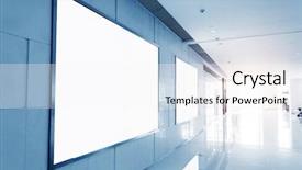  Presentation with christmas empty blank letter - Theme enhanced with blank billboard in shopping mall background and a white colored foreground