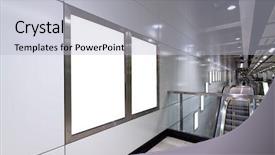  Presentation with metro train - Amazing presentation having blank billboard in train station backdrop and a light gray colored foreground