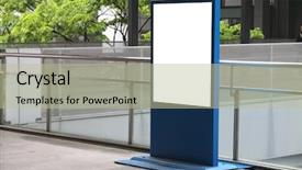  Presentation with blank - Cool new PPT theme with blank billboard backdrop and a mint green colored foreground