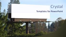  Presentation with blank - Presentation theme having blank billboard for you to add your text or image background and a sky blue colored foreground