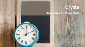  Presentation with vintage clock - Cool new presentation theme with blank black chalkborad with vintage backdrop and a  colored foreground