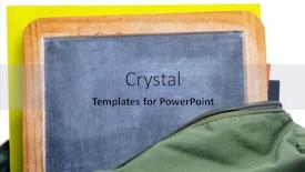  Presentation with blackboard - Audience pleasing PPT theme consisting of blank-blackboard-in-a-school backdrop and a seafoam green colored foreground