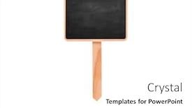  Presentation with black chalkboard vintage blackboard isolated - PPT theme having blank-blackboard-label-with-stick background and a white colored foreground