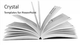  Presentation with light book - Presentation enhanced with blank book on light gray background background and a white colored foreground