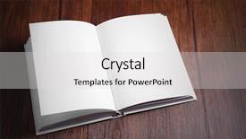  Presentation with blank note book and wooden - Colorful presentation theme enhanced with blank book on wooden background backdrop and a light gray colored foreground