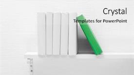  Presentation with white green - Amazing presentation theme having blank books and green one backdrop and a white colored foreground