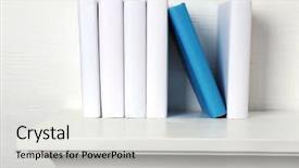  Presentation with pencils blue one yellow - Slide set consisting of blank books and one blue background and a light gray colored foreground