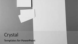  Presentation with brochure - Audience pleasing presentation theme consisting of blank brochure and business cards on grey background backdrop and a light gray colored foreground