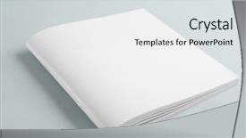  Presentation with brochure - Beautiful slide deck featuring blank brochure on grey background backdrop and a light gray colored foreground