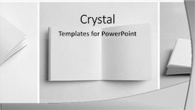  Presentation with light - PPT layouts enhanced with blank brochures on light background background and a light gray colored foreground