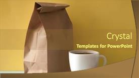  Presentation with brown paper bag - Presentation design having blank-brown-paper-bag background and a tawny brown colored foreground