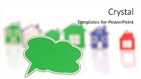  Presentation with bubble - Audience pleasing theme consisting of blank bubble speech backdrop and a white colored foreground