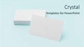  Presentation with blue and orange business - Cool new PPT layouts with blank business card on blue backdrop and a sky blue colored foreground