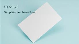  Presentation with blue business - Cool new slide deck with blank-business-card-on-blue backdrop and a light blue colored foreground