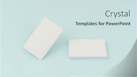  Presentation with blue business - Cool new presentation theme with blank-business-card-on-blue backdrop and a sky blue colored foreground